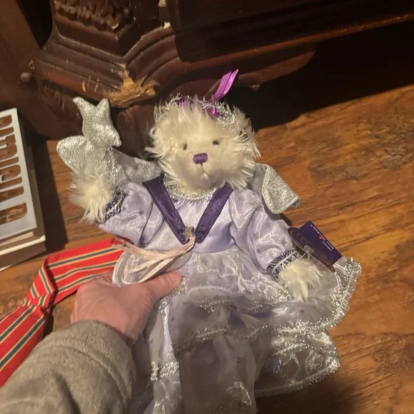 Beary Godmother Charming Purple and Silver Stuffed Bear - Picture 1 of 6